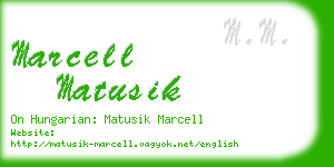 marcell matusik business card